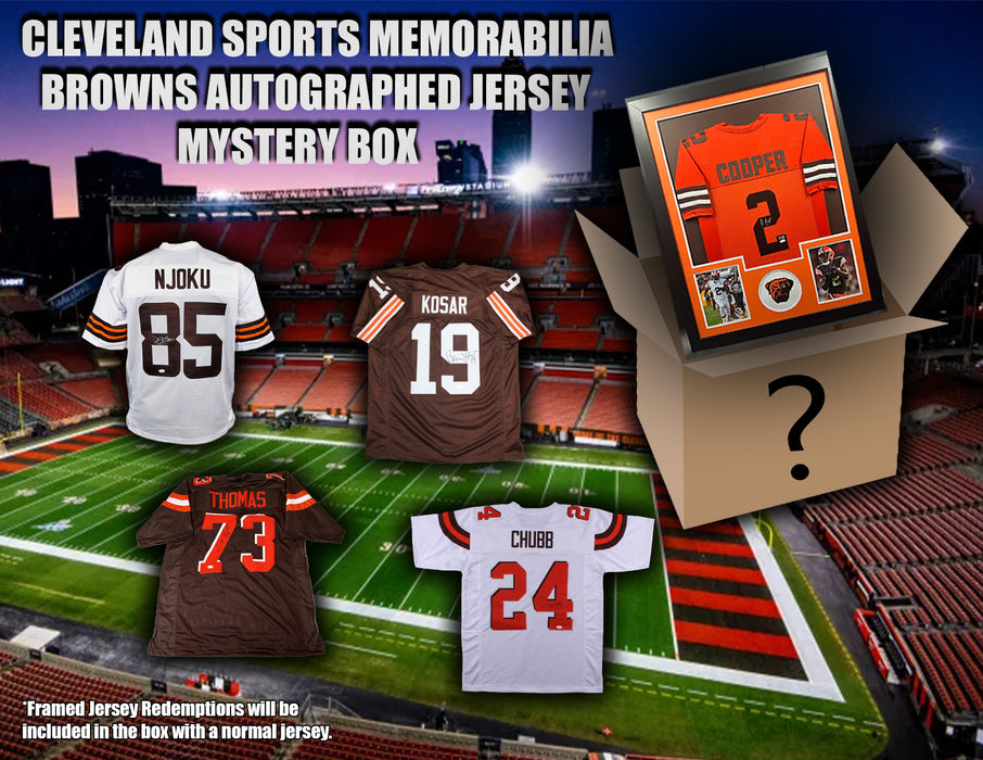 Cleveland Browns Autographed Football Mystery Jersey Box