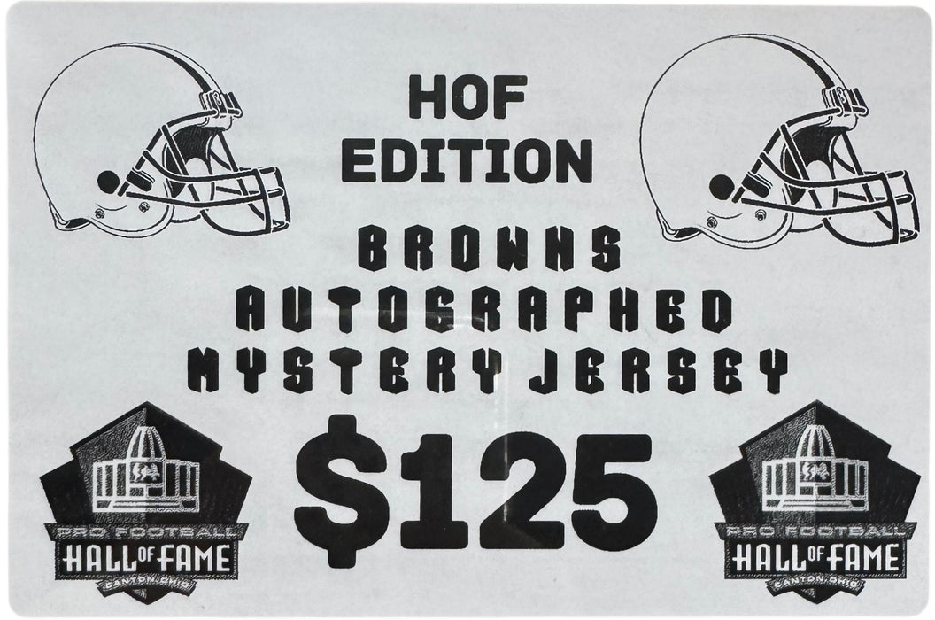 Cleveland Browns Hall of Fame Autographed Mystery Jersey Box