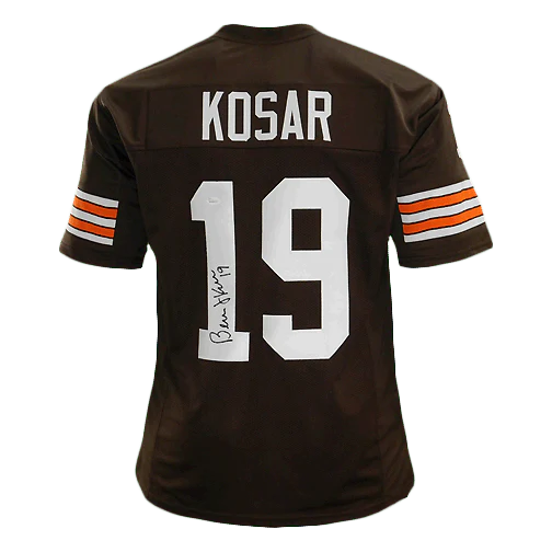 Bernie Kosar Cleveland Browns Signed Home Brown Football Jersey with JSA COA