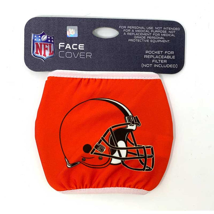 Cleveland Browns NFL Mask Reusable Face Cover with Pocket for Replaceable Filter