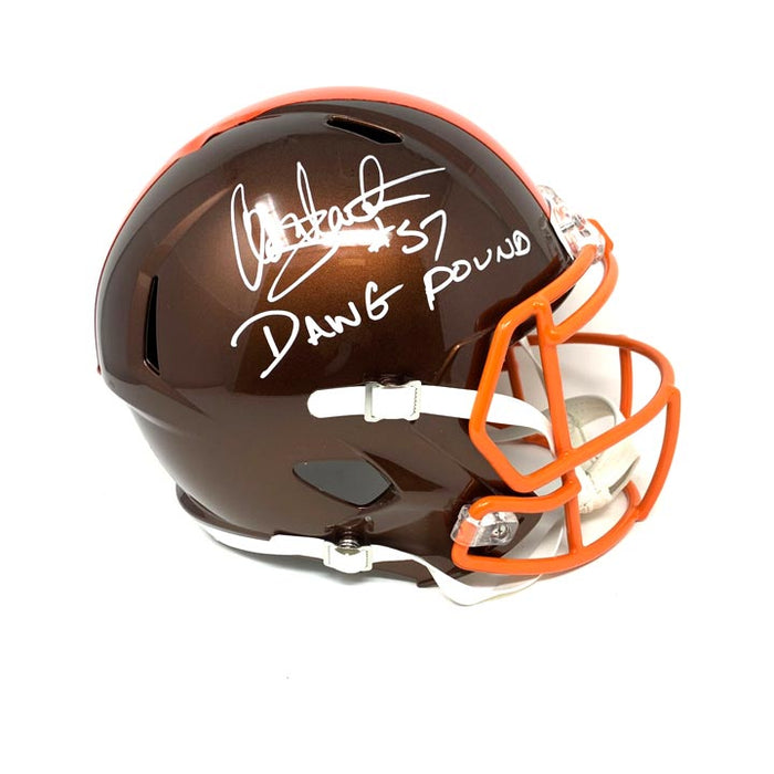 Clay Matthews Jr. Signed Cleveland Browns FLASH Full Size Helmet with Dawg Pound