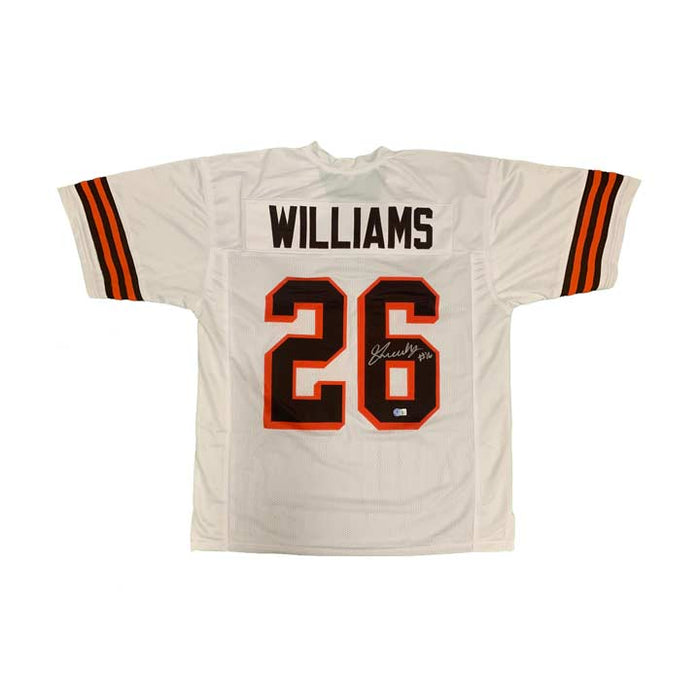 Cleveland Browns Greedy Williams Signed Custom White Alternate Football Jersey with Beckett COA