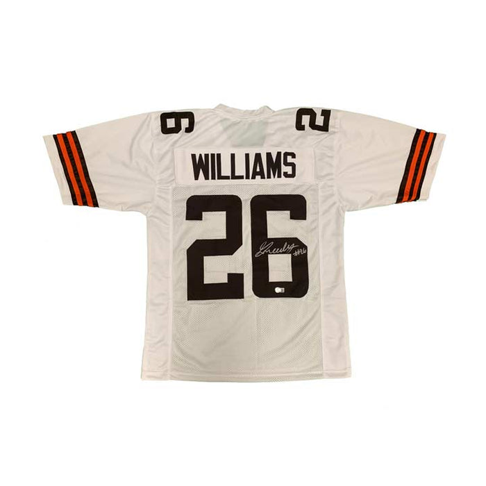Cleveland Browns Greedy Williams Signed Custom White Football Jersey with Beckett COA