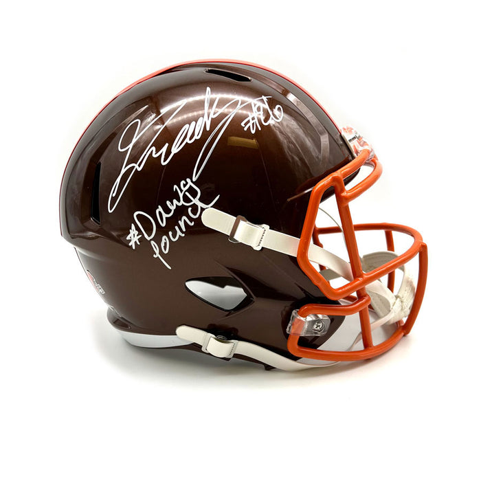 Greedy Williams Signed Cleveland Browns Full Size Flash Replica Helmet with #Dawg Pound
