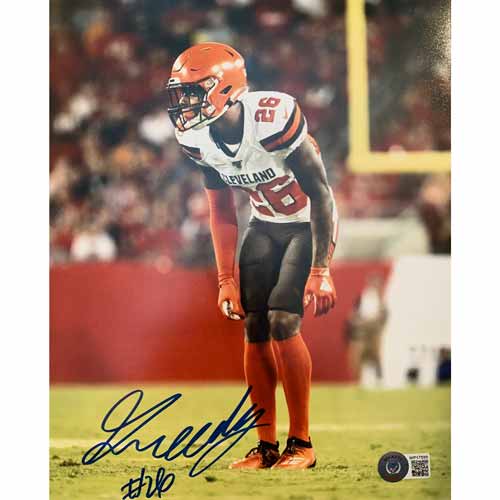 Greedy Williams Cleveland Browns Signed 8x10 Photo in White with Beckett Witnessed COA