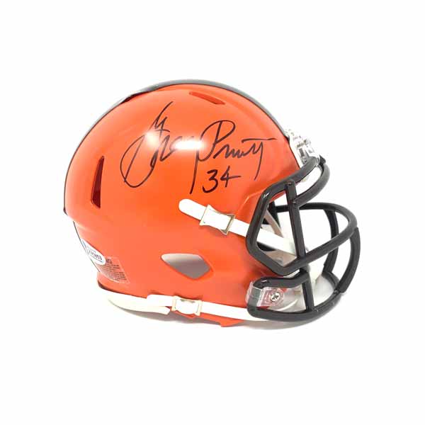 Greg Pruitt Cleveland Browns Signed Speed Mini Helmet with Beckett COA