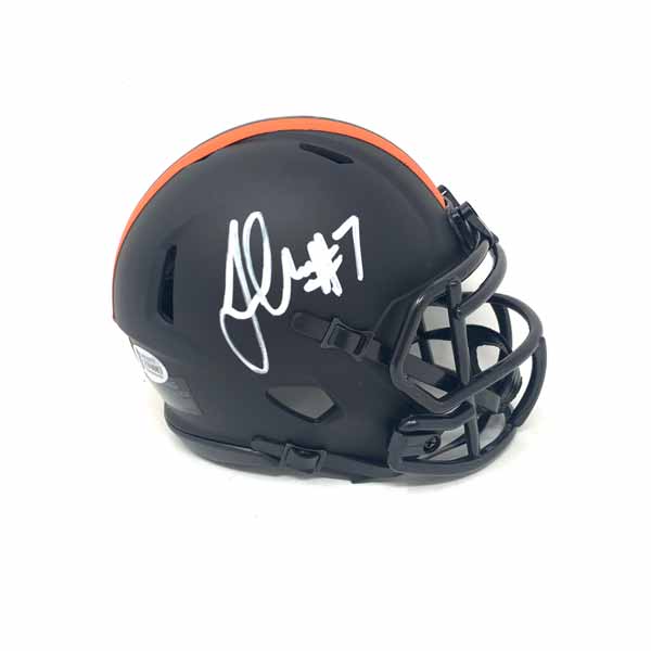 Jamie Gillan Signed Cleveland Browns Eclipse Mini Helmet