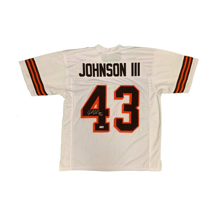 John Johnson Signed Custom White Alternate Football Jersey