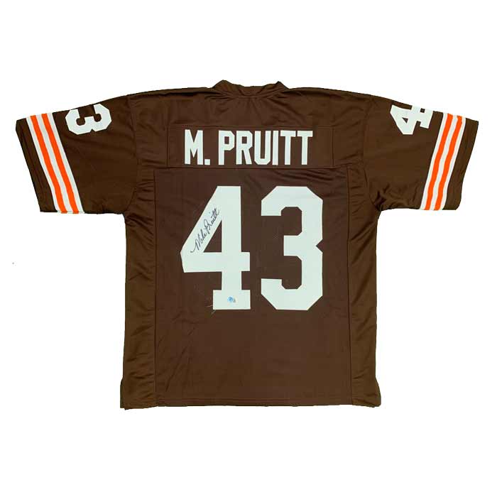 Mike Pruitt Signed Custom Brown Jersey