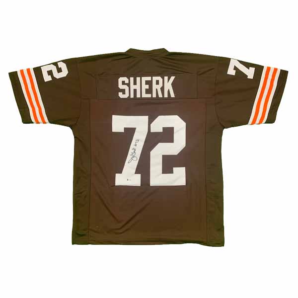 Jerry Sherk Signed Custom Brown Football Jersey