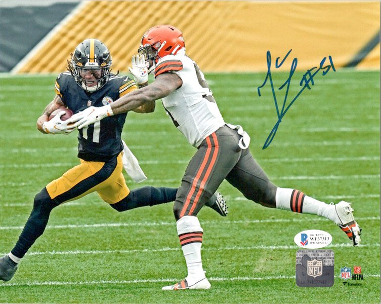 Mack Wilson Cleveland Browns Signed 8x10 Photo tackling vs Steelers with Beckett Witnessed COA
