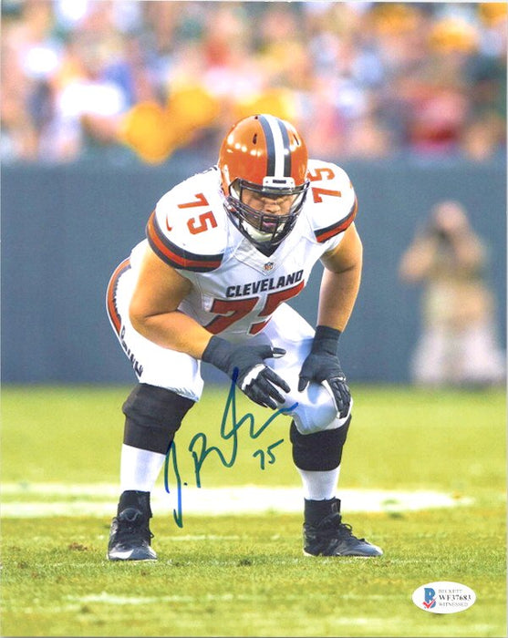 Joel Bitonio Cleveland Browns Signed 8x10 Photo with Beckett Witnessed COA