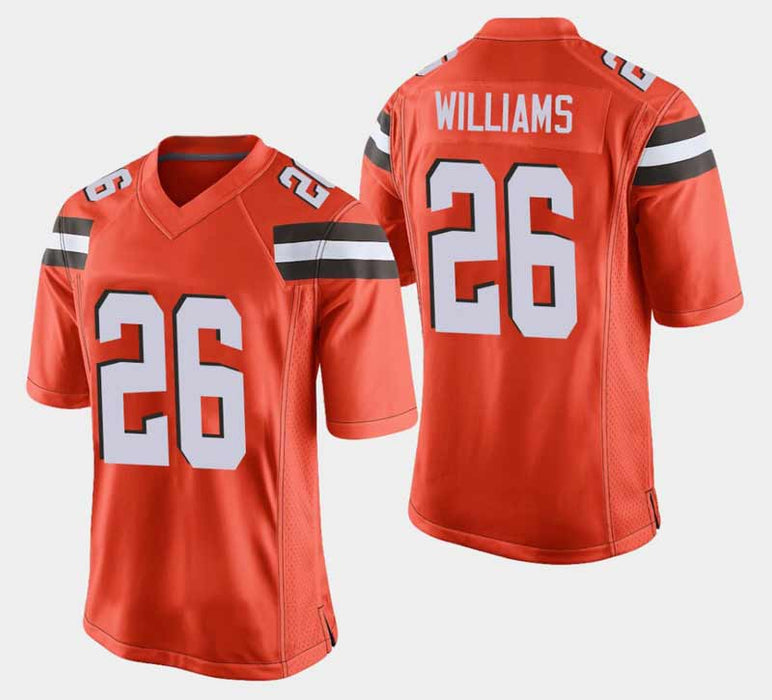 Cleveland Browns Greedy Williams Signed Orange Football Jersey with TSE COA