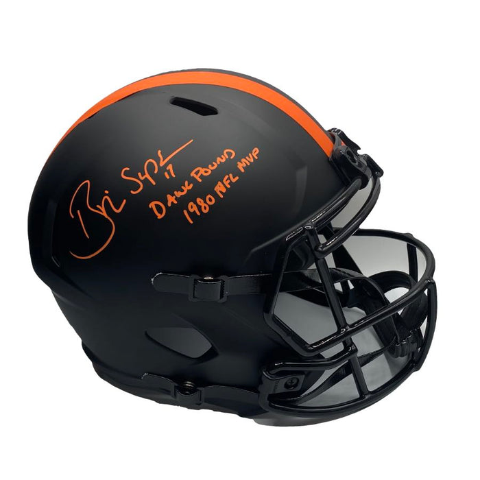 Brian Sipe Autographed Full Size Replica Eclipse Helmet Inscribed "Dawg Pound and 1980 NFL MVP"